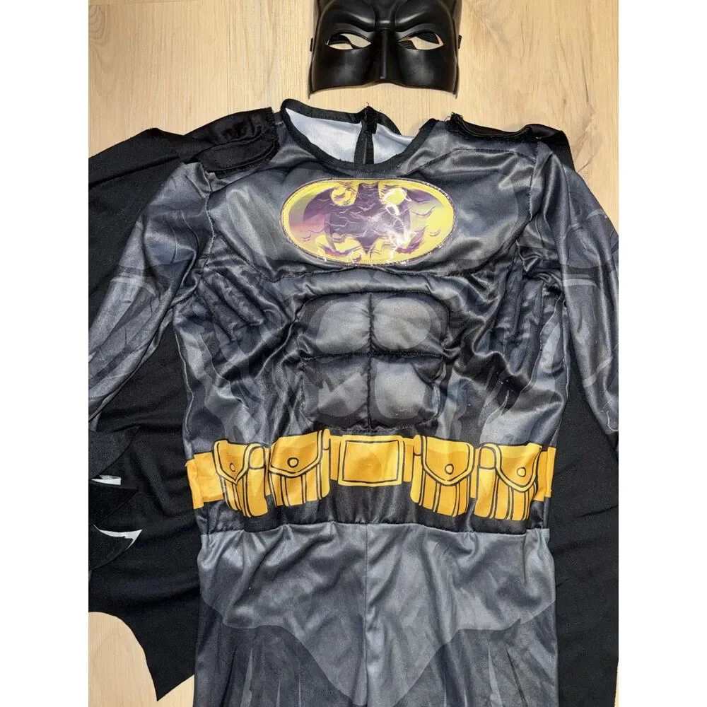 Kids Batman Costume with Mask and Cape Size Small
